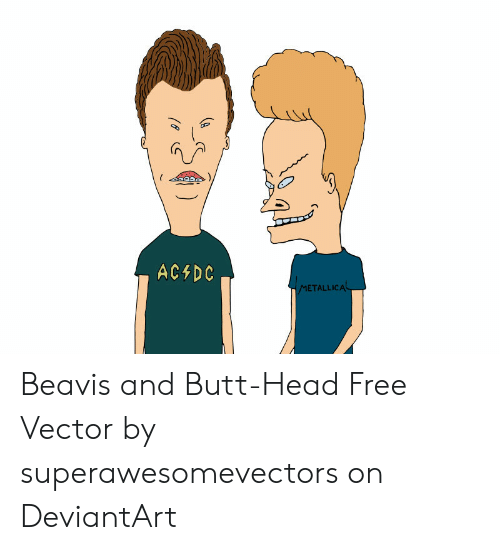 500x550 N A Ac Dc Metallica Beavis And Butt Head Free Vector