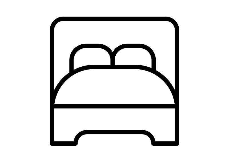 800x566 Bed Outline Vector Icon