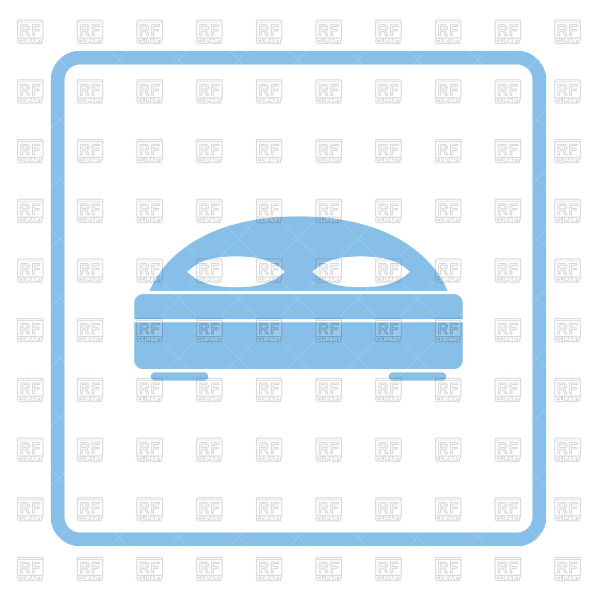 1200x1200 Blue Frame Design Of Hotel Bed Icon Vector Image Of Icons