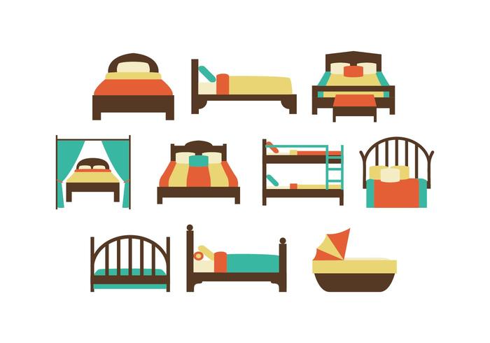 700x490 Free Colorful Bed Icon Vector