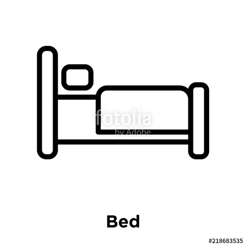 500x500 Bed Icons Isolated On White Background Modern And Editable Bed