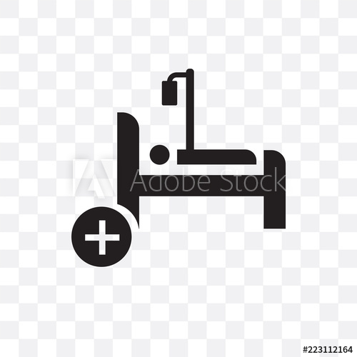 500x500 Hospital Bed Icon Isolated On Transparent Background Simple