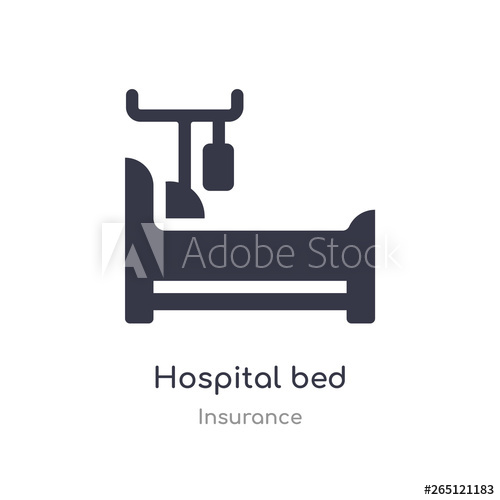500x500 Hospital Bed Icon Isolated Hospital Bed Icon Vector Illustration