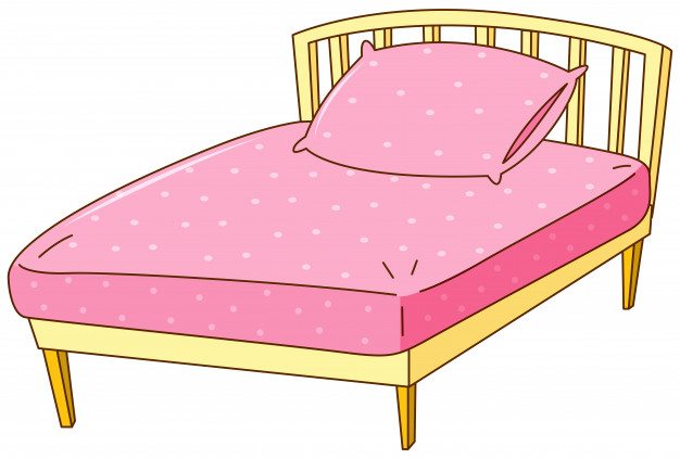 626x423 Bed With Pink Sheet And Pillow Vector Free Download