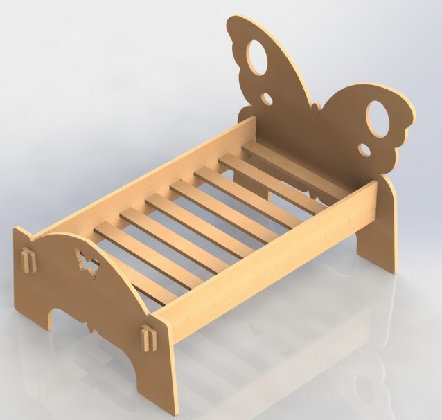 638x607 Childrens Butterfly Bed