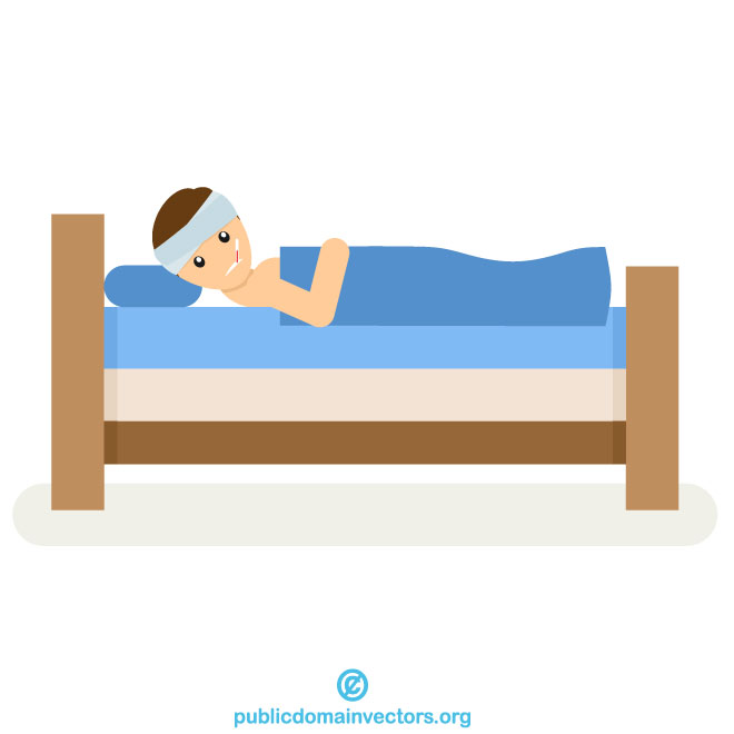 660x660 Ill Man In Bed Vector Clip Art