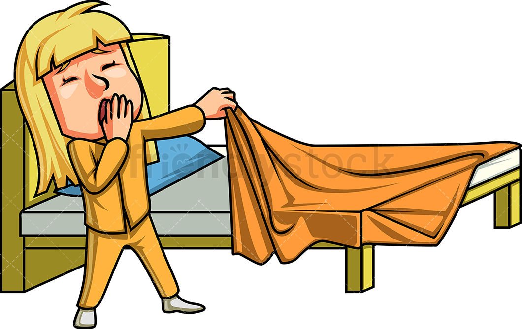 1060x669 Little Girl Going To Bed Cartoon Vector Clipart