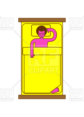 288x400 Man Sleeping In Bed Vector Image Of People Popaukropa