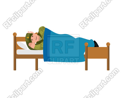 400x319 Soldier Sleeping On Bed Vector Image Of People Popaukropa