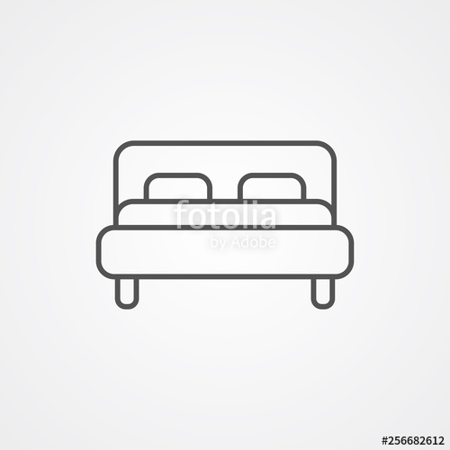 500x500 Bed Vector Icon Sign Symbol Stock Image And Royalty Free Vector