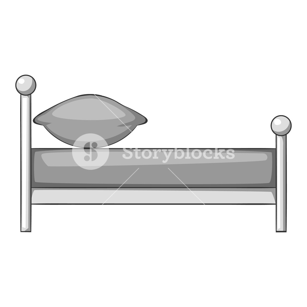 1000x1000 Children Bed Icon Gray Monochrome Illustration Of Children Bed