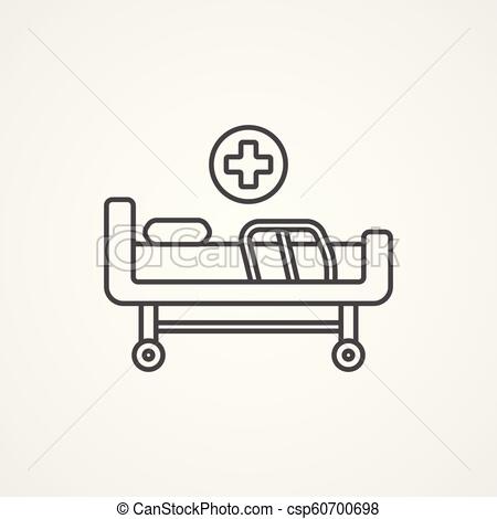 450x470 Hospital Bed Vector Icon Sign Symbol Hospital Bed Icon Drop