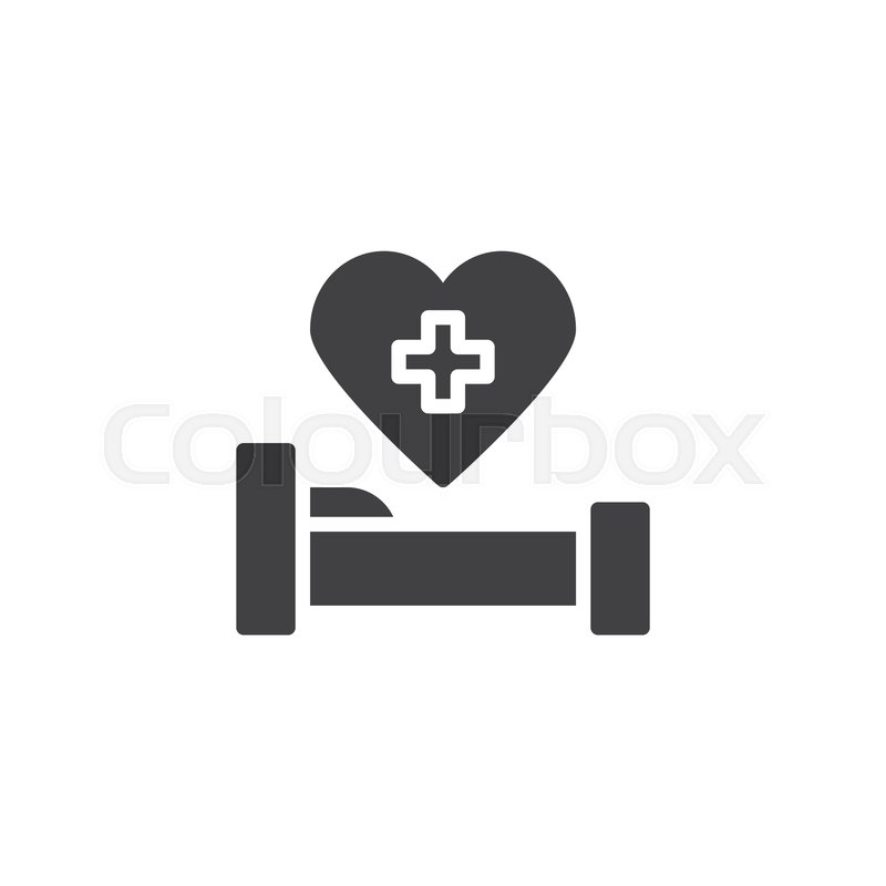 800x800 Hospital Bed Vector Icon Filled Flat Stock Vector Colourbox