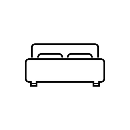 450x450 Isolated White Bed Vector Icon Royalty Free Vector Graphics