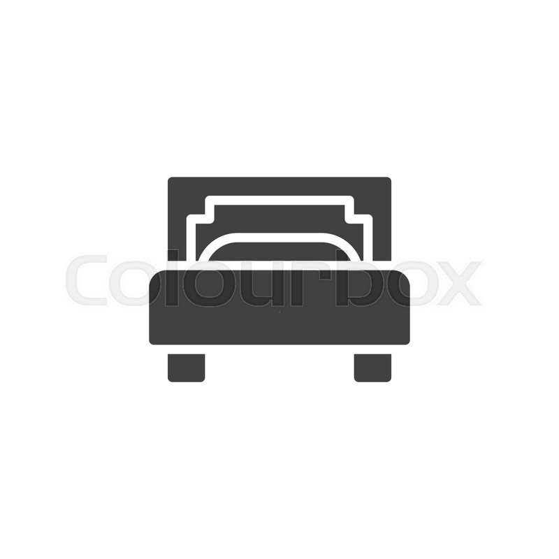 800x800 Single Bed Vector Icon Filled Flat Stock Vector Colourbox