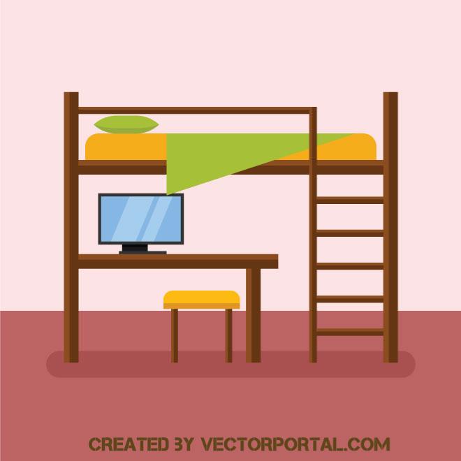 660x660 Kids Bedroom Vector Clip Art