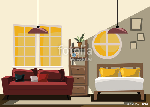 500x357 Bedroom Vector Illustration Stock Image And Royalty Free Vector