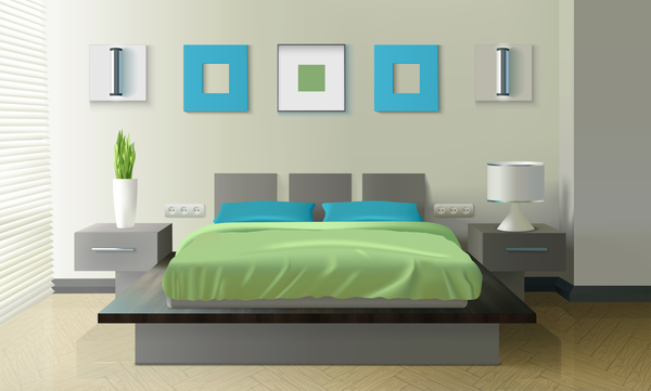 600x361 Bedroom Interior Design Vector Free Download