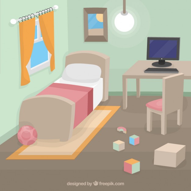626x626 Child Bedroom Vector Free Download