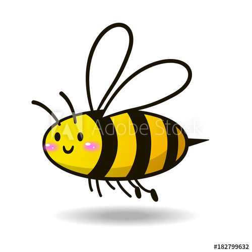 Cute Bee Cartoon Vector 500x500 Cute Bee Cartoon Vector