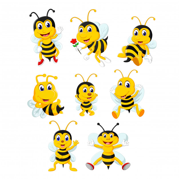 A Gorup Of Cute Bee Cartoon Vector Premium Download 626x626 A Gorup Of Cute Bee Cartoon Vector Premium Download