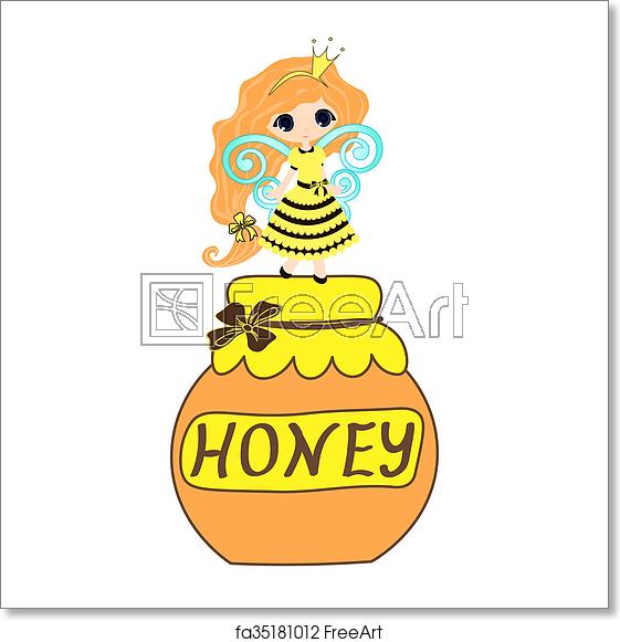 Free Art Print Of Fairytale Sweetheart Princess Bee, Cartoon Girl 561x581 Free Art Print Of Fairytale Sweetheart Princess Bee, Cartoon Girl