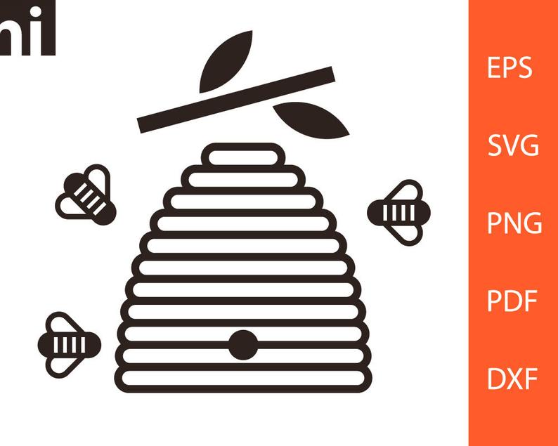 794x635 Bee Beehive Beekeeping Bee Vector Bee Clipart Etsy