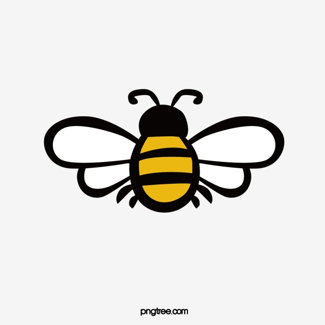 640x640 Cartoon Bee Design, Bee Clipart, Bee Design, Cartoon Animal Png