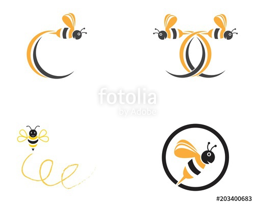 Bee Icon Logo Design Vector Illustration Stock Image And Royalty 500x400 Bee Icon Logo Design Vector Illustration Stock Image And Royalty