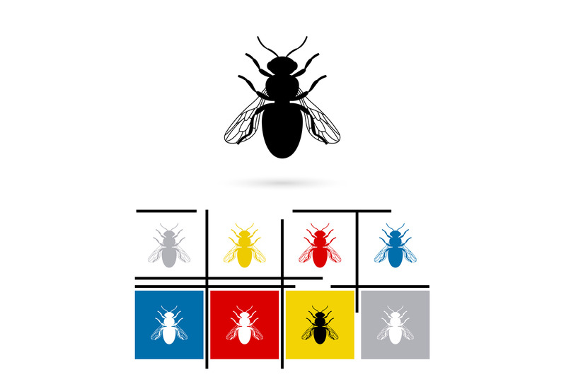 Bee Icon Vector 800x533 Bee Icon Vector