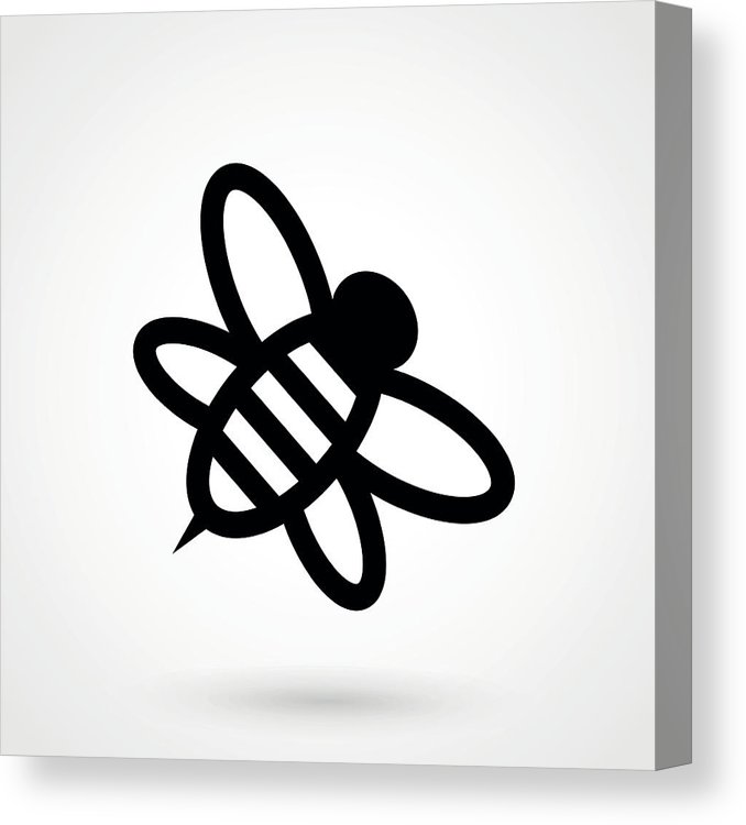 Bee Icon Vector Canvas Print Canvas Art 678x750 Bee Icon Vector Canvas Print Canvas Art