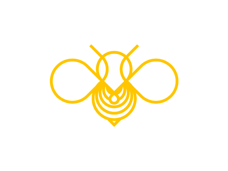 800x600 Bee Line Art Logo Design Symbol