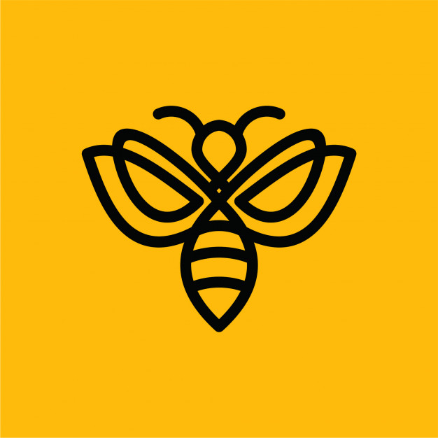 626x626 Minimalist Vector Premium Bee Line Logo Vector Premium Download
