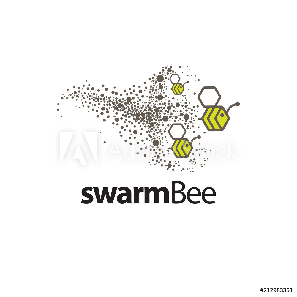 Photo Art Print Swarm Bee Logo Vector Element Bee Vector 1000x1000 Photo Art Print Swarm Bee Logo Vector Element Bee Vector