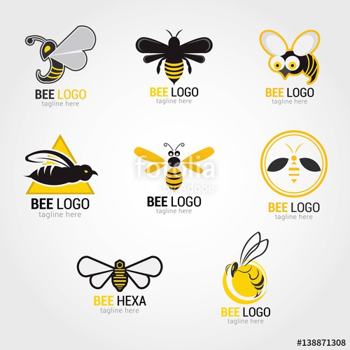 Bee Logo Design Template Stock Image And Royalty Free Vector 500x500 Bee Logo Design Template Stock Image And Royalty Free Vector