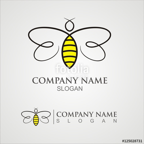 Bee Logo Vector Stock Image And Royalty Free Vector 500x500 Bee Logo Vector Stock Image And Royalty Free Vector