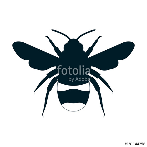 500x500 Bee Silhouette Icon Stock Image And Royalty Free Vector