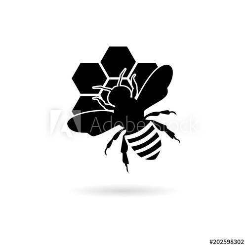 500x500 Bee Silhouette