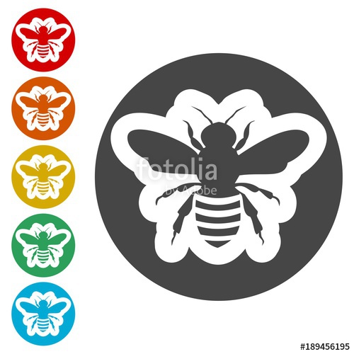 500x500 Bee Silhouette Icon Stock Image And Royalty Free Vector