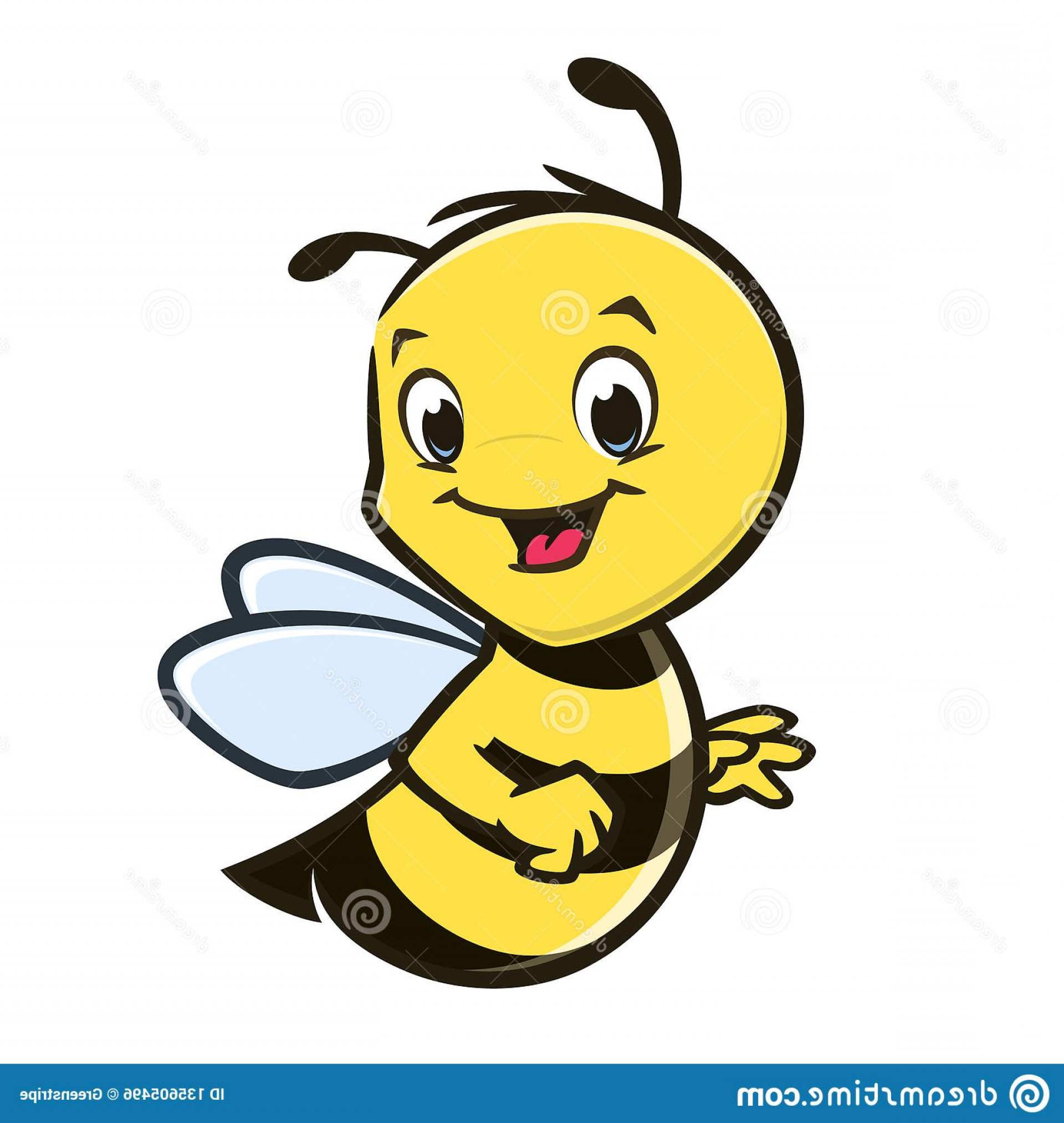 1920x2026 Cartoon Baby Bee Vector Illustration Cute Design Element Image