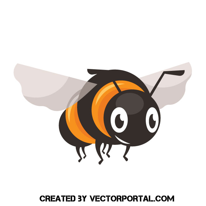660x660 Flying Bee Vector