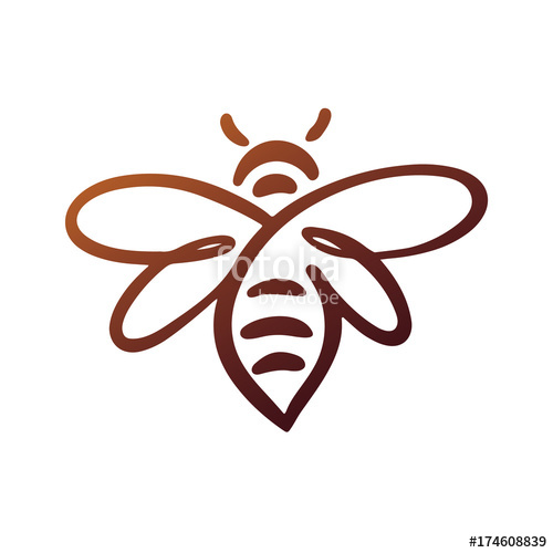 500x500 Bee Logo, Bee Vector, Honey Stock Image And Royalty Free Vector