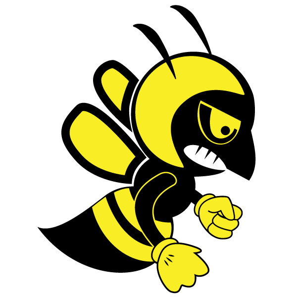 600x600 Fighting Bee Vector Art