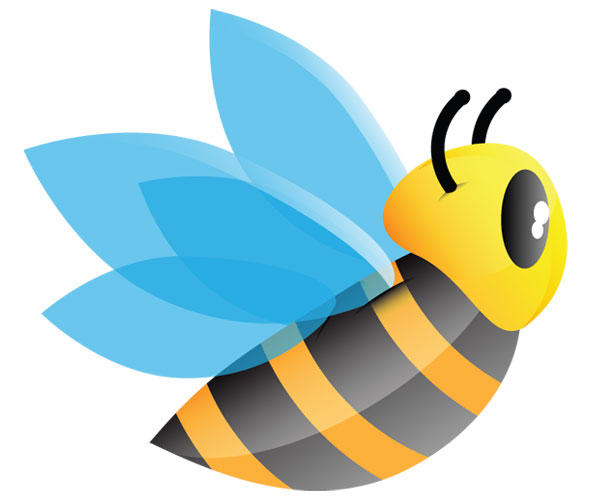 600x500 Cartoon Bee Vector Free