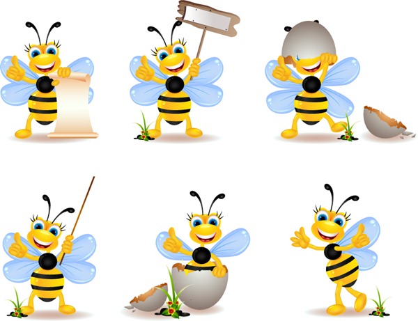 600x461 Naughty Cartoon Bee Vector Material My Free Photoshop World