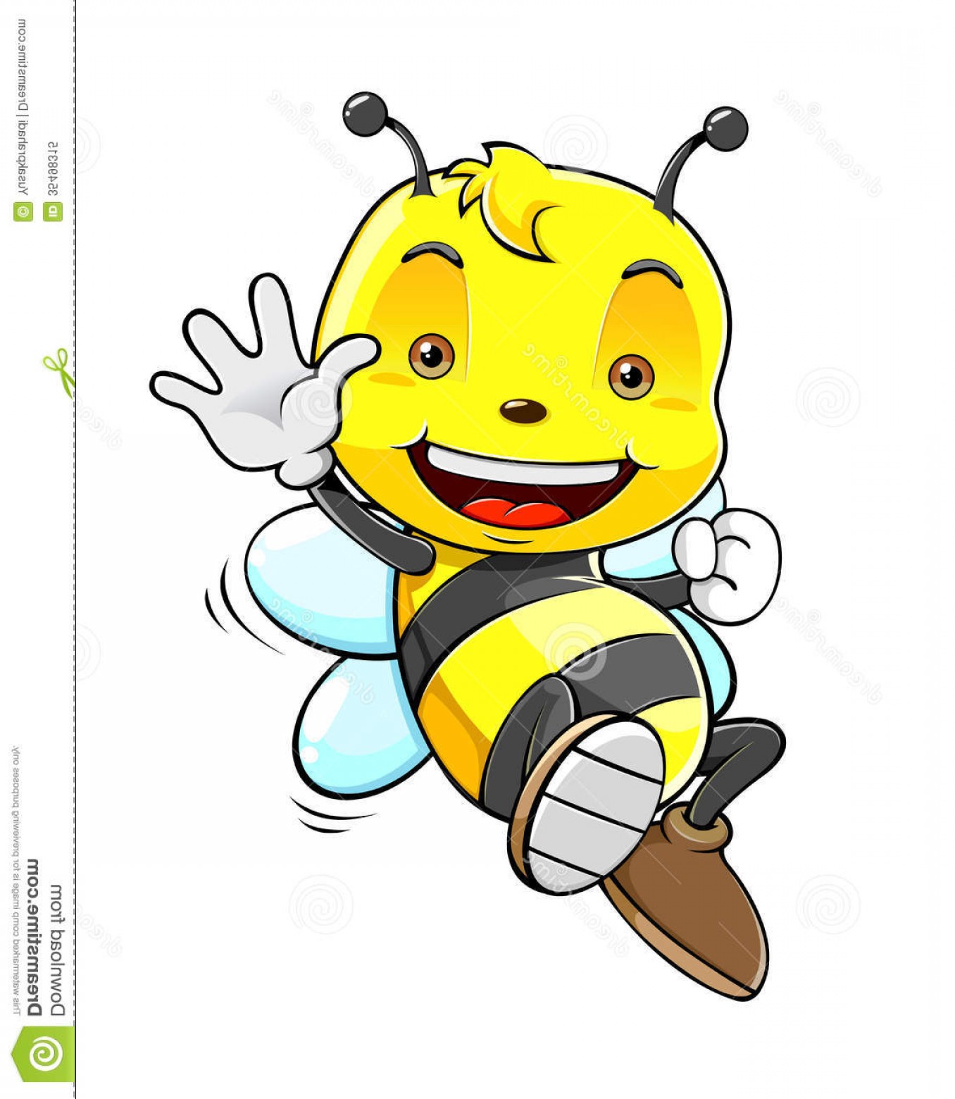 1356x1560 Royalty Free Stock Photo Cute Honey Bee Vector Illustration Image