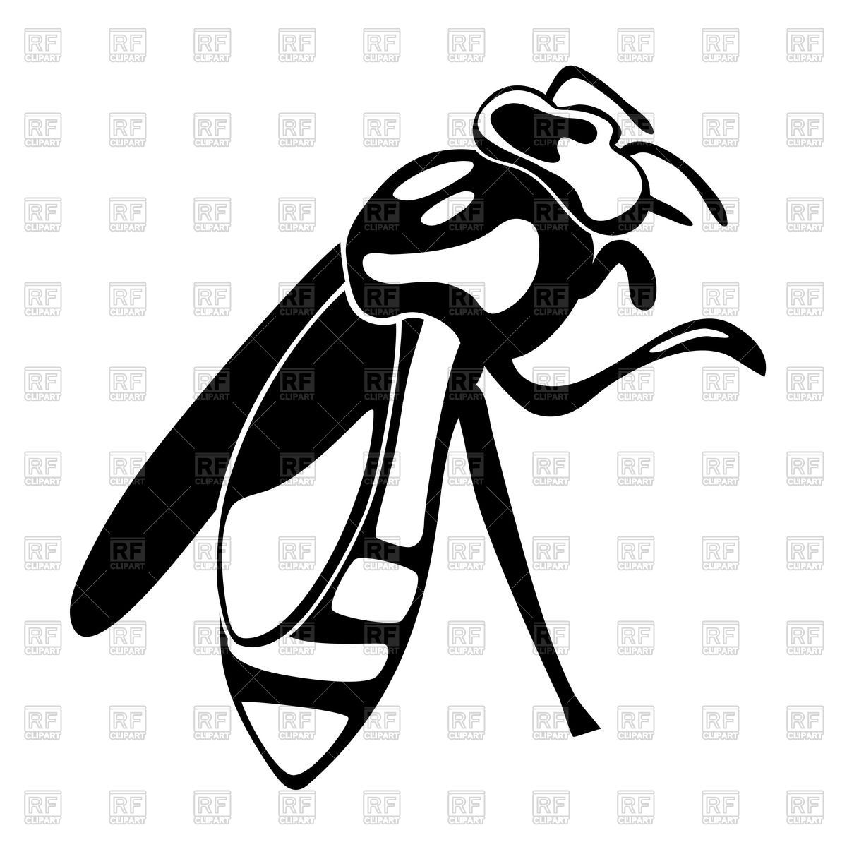 1200x1200 Silhouette Of The Bee Vector Image Of Plants And Animals