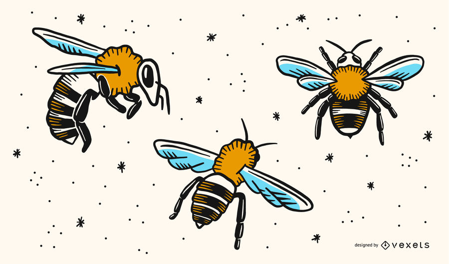 900x529 Bee Vectors