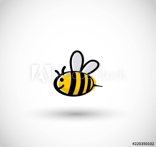 500x472 Cute Bee Vector Illustration