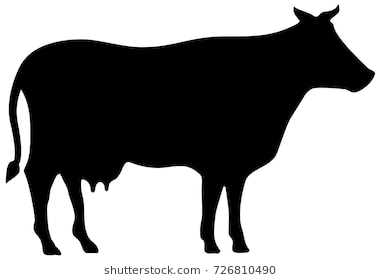 Beef Cow Silhouette Vector at Vectorified.com | Collection of Beef Cow ...